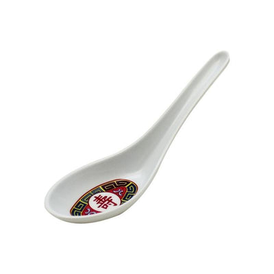 Thunder Group Melamine Asian 3/4 OZ,Â 5 5/8" x 1 5/8" WON TON SOUP SPOON, LONGEVITY, 5 doz