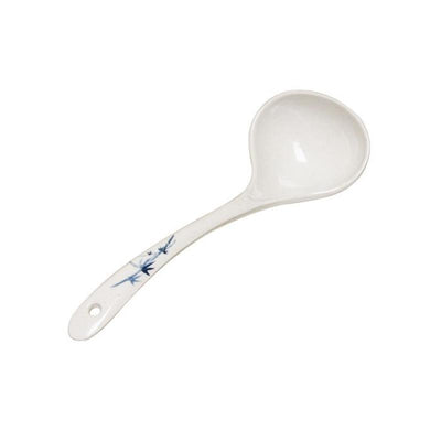 Thunder Group Melamine Asian 2 1/2 OZ, 9 3/4" X 3 3/8" SOUP LADLE, BLUE BAMBOO, 2 doz