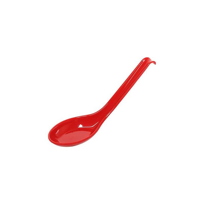 Thunder Group Melamine Asian 0.6 OZ, 6 X 1 3/4 SOUP SPOON, PURE RED, 5 doz