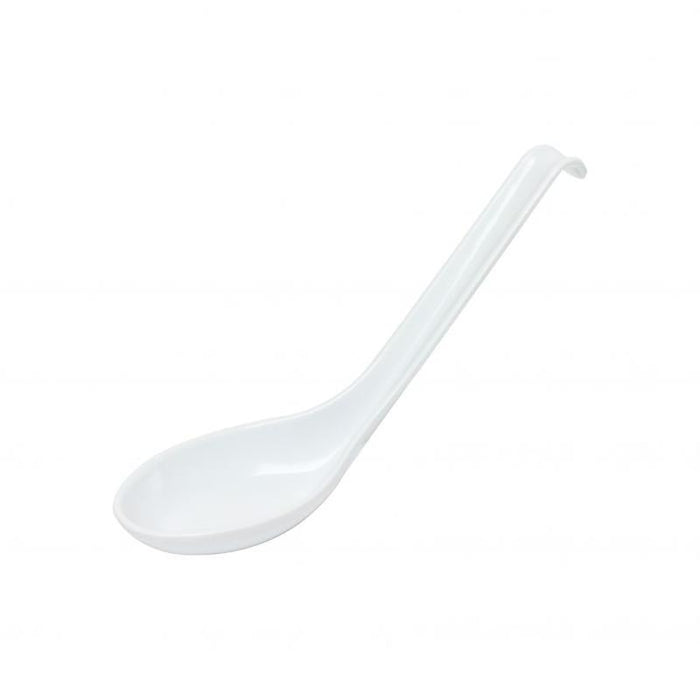 Thunder Group Melamine Asian 0.6 OZ, 6" X 1 3/4" SOUP SPOON, WHITE, 5 doz