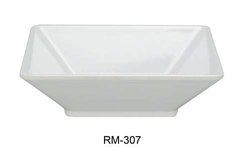 Yanco Rome RM-307 Square Deep Plate, Melamine (4 Dz)