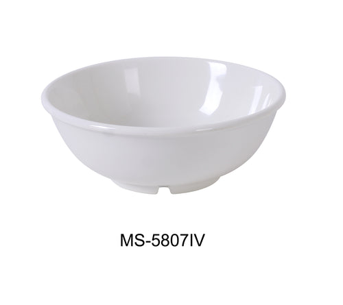 Yanco MS-5807IV Mile Stone Salad Bowl, Shape: Round, Color: Ivory, Material: Melamine, Pack of 24