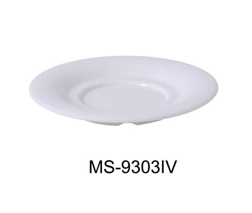 Yanco MS-9303IV Mile Stone Saucer For Model MS-303/313/5044/9018, Shape: Round, Color: Ivory, Material: Melamine, Pack of 48