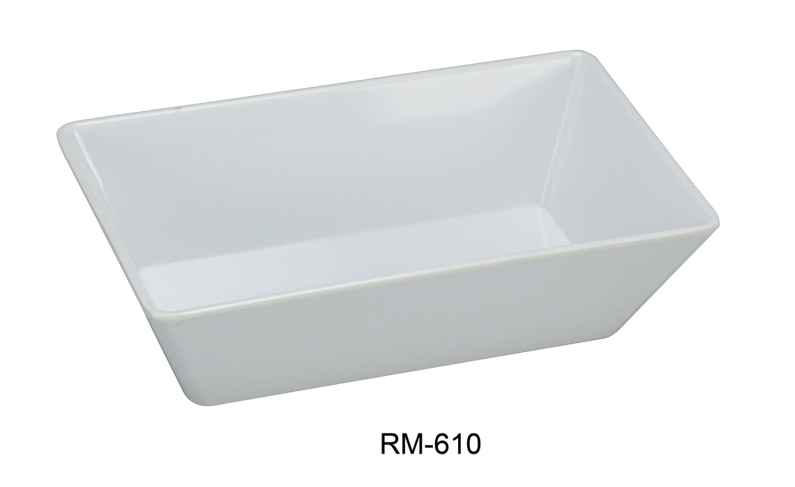 Yanco RM-610 Rome Rectangular Deep Plate, Melamine, Pack of 24 (2 Dz)