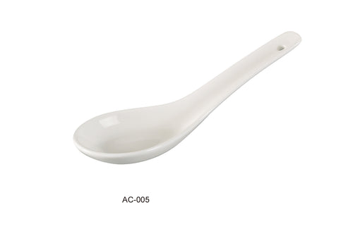 Yanco AC-005 ABCO 5.5" Soup Spoon, , Color: White, Material: China, Pack of 72