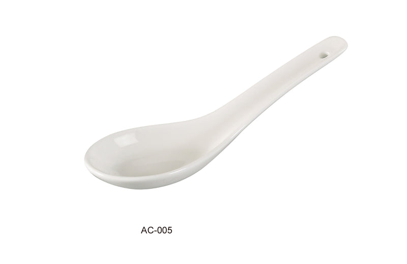 Yanco AC-005 ABCO 5.5" Soup Spoon, , Color: White, Material: China, Pack of 72