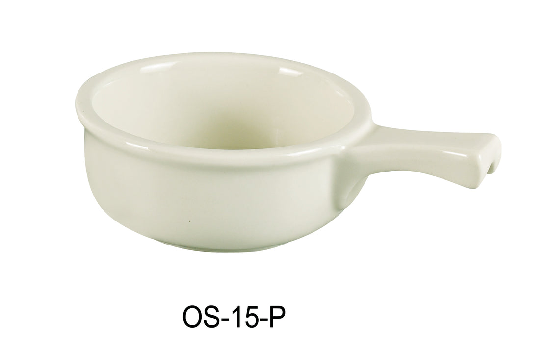 Yanco OS-15-P New Onion Soup Crock with Handle, Shape: Round, Color: White, Material: China, Pack of 24