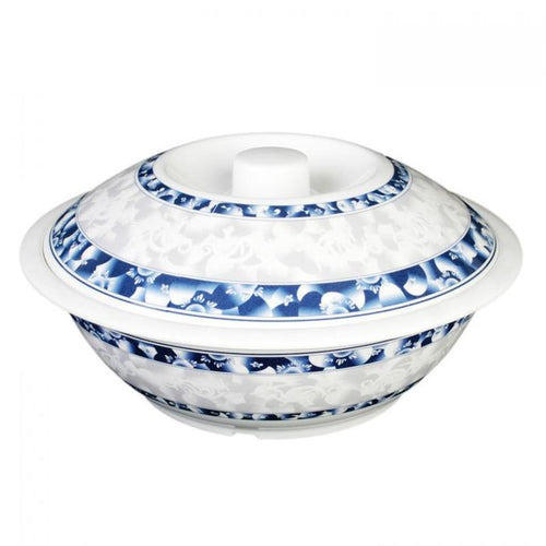 Thunder Group Melamine Asian 75 OZ, 10" SERVING BOWL W/ LID, BLUE DRAGON, Pack of 1