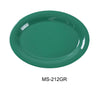 Yanco MS-212GR Mile Stone Oval Platter, Shape: Oval, Color: Green, Material: Melamine, Pack of 12