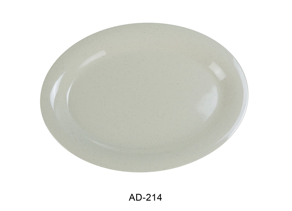 Yanco AD-214 Ardis Oval Platter, Shape: Oval, Color: Tan, Material: Melamine, Pack of 12