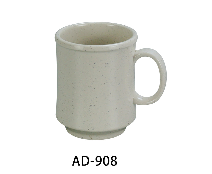 Yanco AD-908 Ardis Coffee/Tea Mug, Shape: Round, Color: Tan, Material: Melamine, Pack of 48