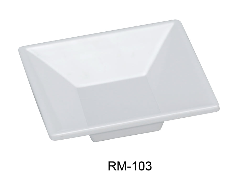 Yanco Rome RM-103 3" Small Square Dish, Melamine, Pack of 72 (6 Dz)