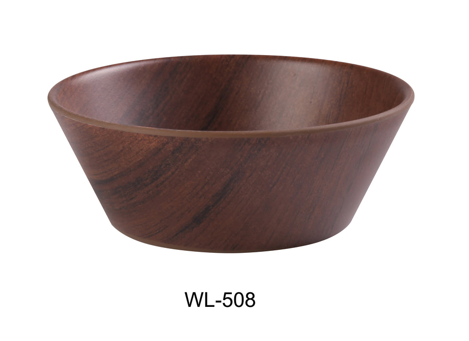 Yanco WL-508 Woodland 8" X 3" Bowl, Melamine, 45 Oz, Pack of 24 (2 Dz)