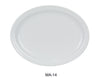 Yanco MA-14 Mayor 13" Narrow Rim Platter, Shape: Oval, Color: White, Material: China, Pack of 12