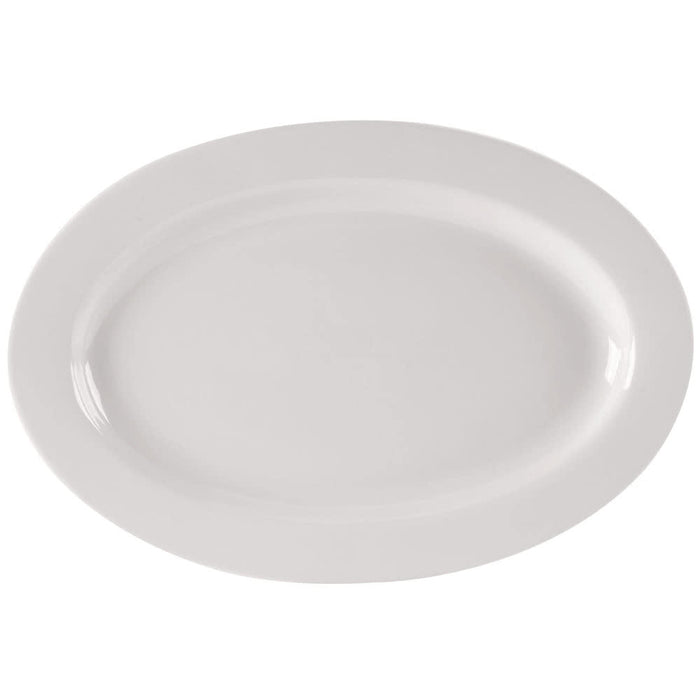 Yanco RE-14 Recovery Oval Platter, Shape: Oval, Color: White, Material: China, Pack of 12