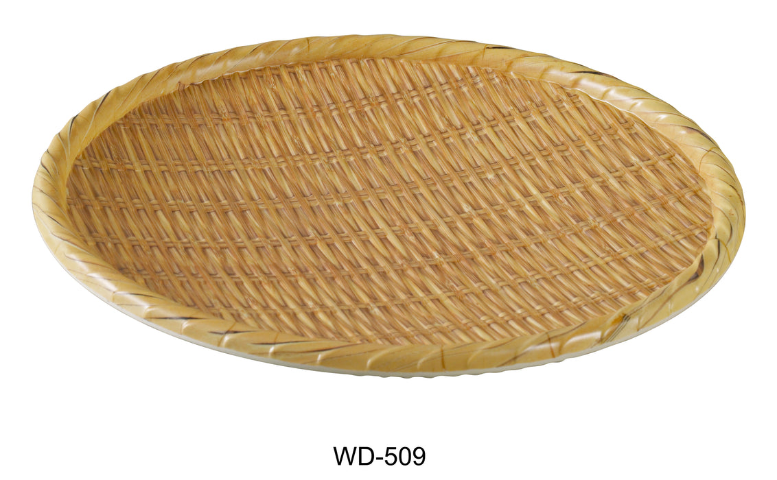 Yanco WD-509 Round Wooden Tray, Melamine, Pack of 24 (2 Dz)