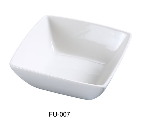 Yanco FU-007 Fuji 7" Square Bowl, Shape: Square, Color: White, Material: China, Pack of 24