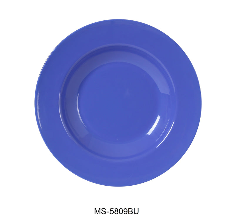 Yanco MS-5809BU Mile Stone Pasta Bowl, Shape: Round, Color: Blue, Material: Melamine, Pack of 24
