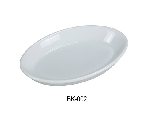 Yanco BK-002 Accessories 7" X 4" BAKER OVAL 8 OZ, Shape: Oval, Color: White, Material: China, Pack of 36