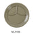 Yanco NC-510S Compartment Collection 3-Compartment Plate, Melamine, Pack of 24 (2 Dz)