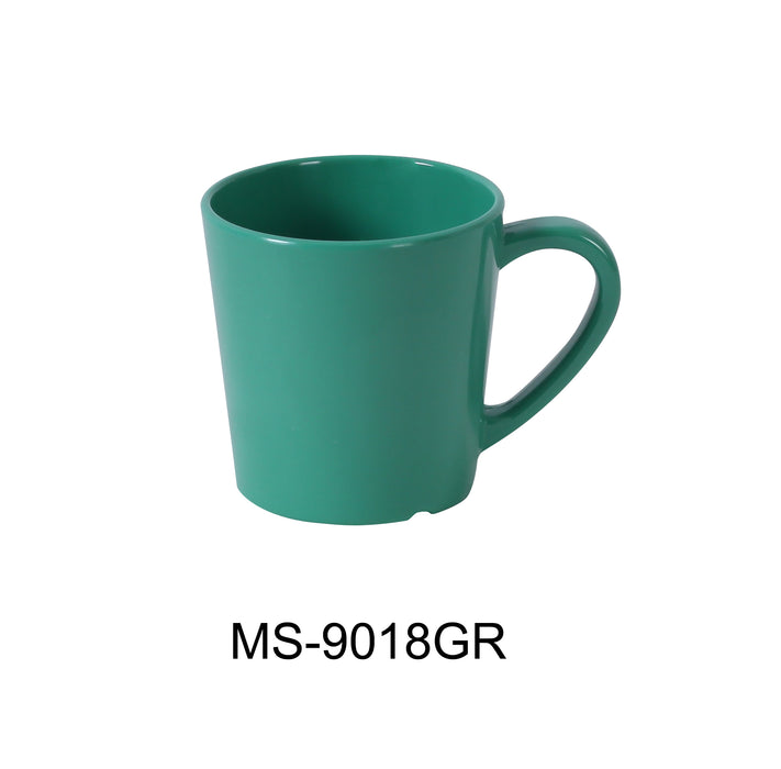 Yanco MS-9018GR Mile Stone Coffee/Tea Mug/Cup, , Color: Green, Material: Melamine, Pack of 48