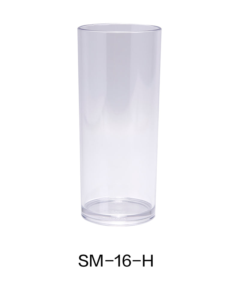 Yanco SM-16-H Stemware 16 OZ HI BALL, , Color: Clear, Material: Plastic, Pack of 24