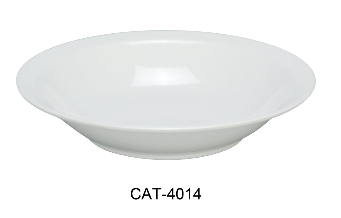 Yanco CAT-4014 Catering Rim Bowl, Shape: Round, Color: White, Material: Melamine, Pack of 12