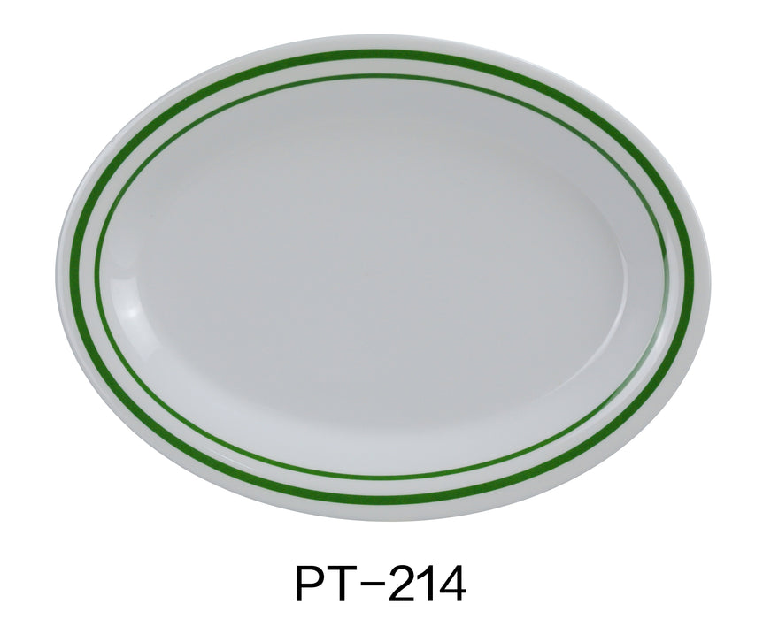 Yanco PT-214 Pine Tree Oval Platter, Melamine, Pack of 12 (1 Dz)