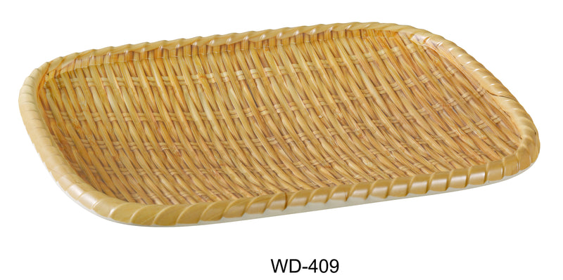 Yanco WD-409 Rectangular Wooden Tray, Melamine, Pack of 24 (2 Dz)