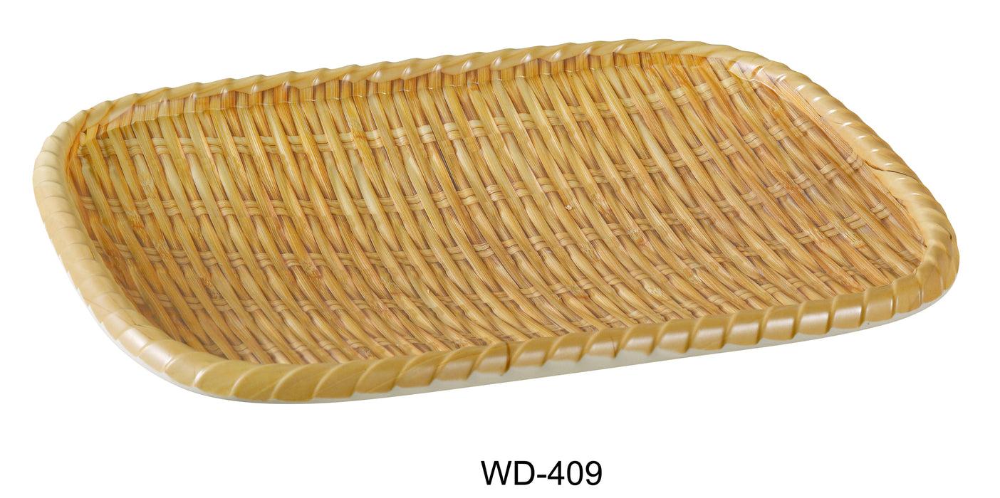 Yanco WD-409 Rectangular Wooden Tray, Melamine, Pack of 24 (2 Dz)