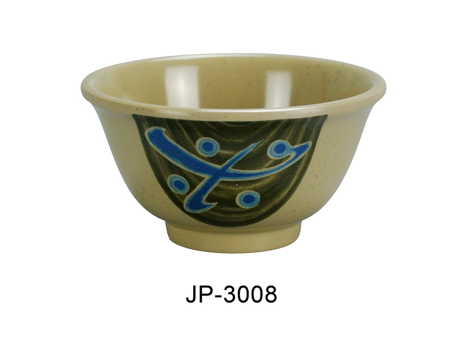 Yanco JP-3008 Japanese Soup Bowl, Shape: Round, Color: Sand, Material: Melamine, Pack of 48