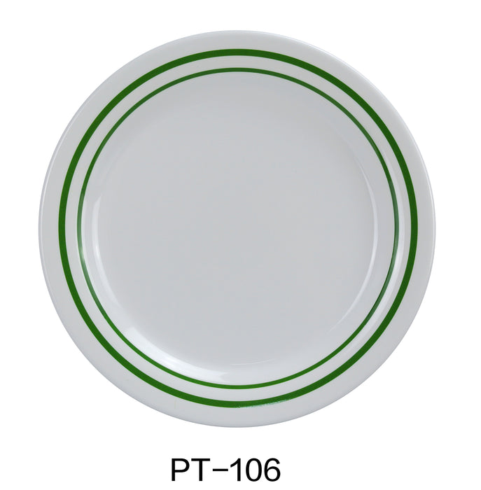 Yanco PT-106 Pine Tree Round Bread Plate, Melamine, Pack of 48 (4 Dz)