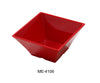 Yanco ME-4106 MEXICO 6" SQUARE BOWL 26 OZ, Shape: Square, Color: Red, Material: Melamine, Pack of 24