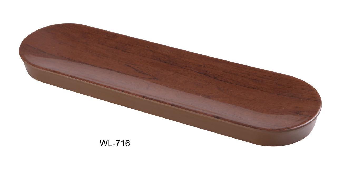 Yanco WL-716 Woodland 15 5/8" X 4 1/4" X 1" Olive Tray, Melamine, Pack of 24 (2 Dz)