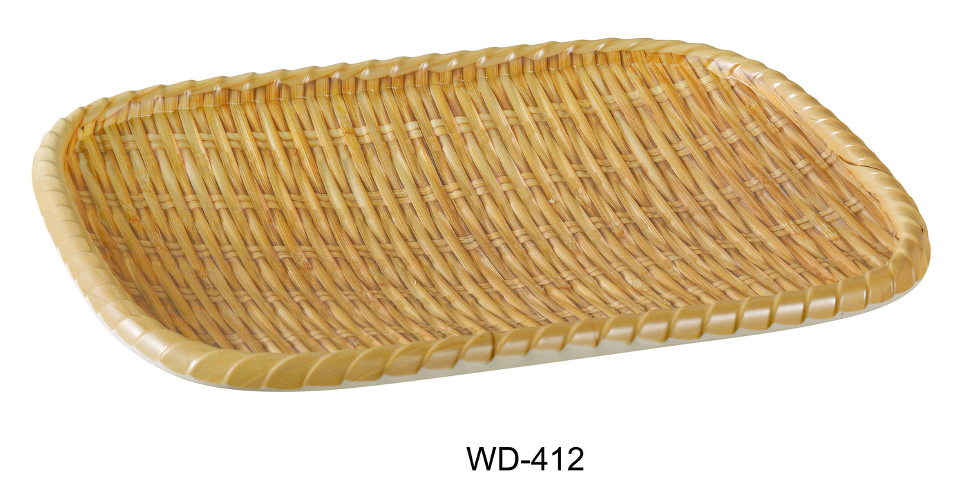 Yanco WD-412 Rectangular Wooden Tray, Melamine, Pack of 12 (1 Dz)