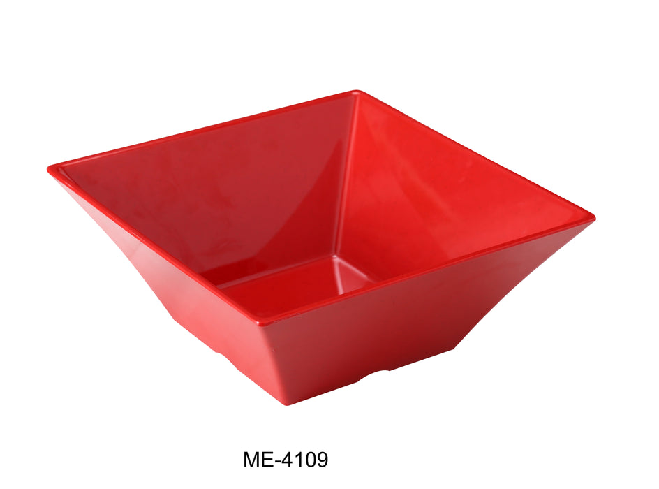 Yanco ME-4109 Mexico Bowl, Shape: Square, Color: Red, Material: Melamine, Pack of 12