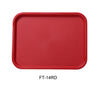 Yanco FT-14RD Serving Trays 14" X 10" FAST FOOD TRAY RED, Shape: Rectangular, Color: Red, Material: Plastic, Pack of 24