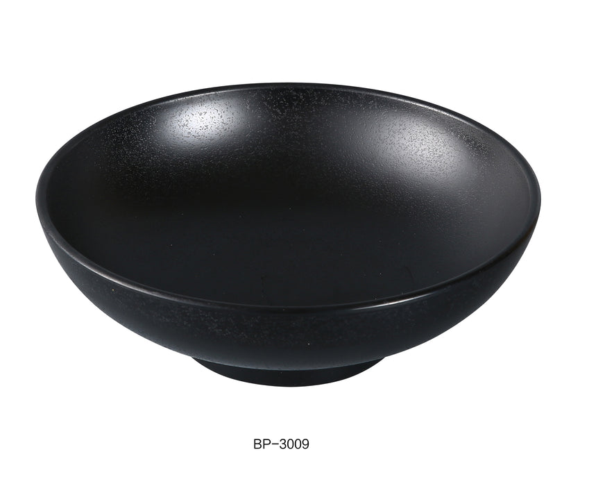 Yanco BP-3009 Black Pearl-2 Noodle Bowl, Shape: Round, Color: Black, Material: Melamine, Pack of 24
