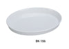Yanco BK-106 Accessories 6" X 9" X 2" OVAL DEEP PLATE, Shape: Oval, Color: White, Material: China, Pack of 24