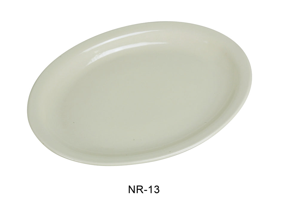 Yanco NR-13 Normandy Platter, Shape: Oval, Color: White, Material: China, Pack of 12