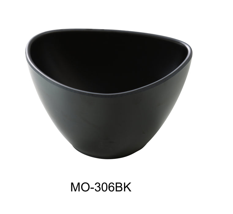 Yanco MO-306BK Moderne 5.5" Triangle Bowl 16 OZ, Shape: Triangular, Color: Black, Material: Melamine, Pack of 48
