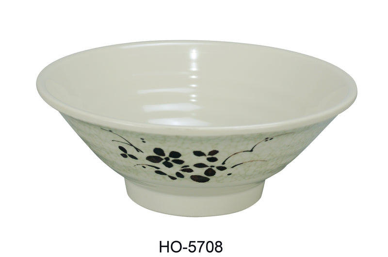 Yanco HO-5708 Honda Bowl, Shape: Round, Color: Three-Tone Green, Brown, Beige, Material: Melamine, Pack of 24