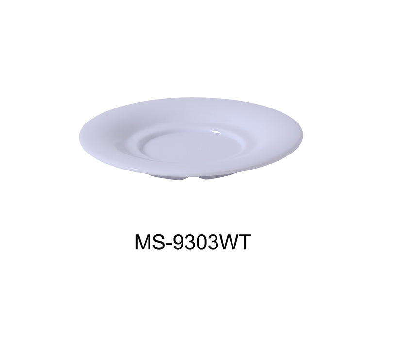 Yanco MS-9303WT Mile Stone Saucer For Model MS-303/313/5044/9018, Shape: Round, Color: White, Material: Melamine, Pack of 48