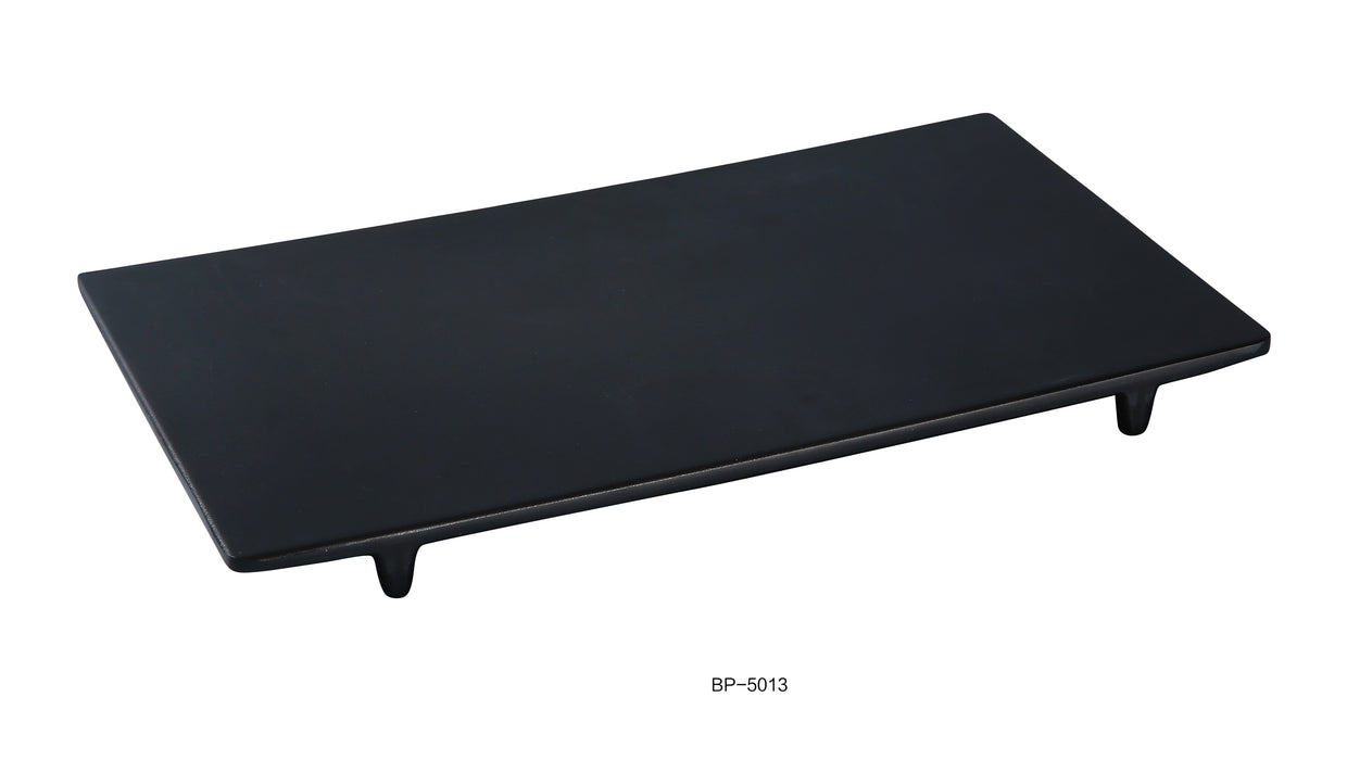 Yanco BP-5013 Black Pearl-2 Display Plate, Shape: Rectangular, Color: Black, Material: Melamine, Pack of 12