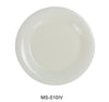 Yanco MS-010IV Mile Stone Wide Rim Round Plate, Shape: Round, Color: Ivory, Material: Melamine, Pack of 24