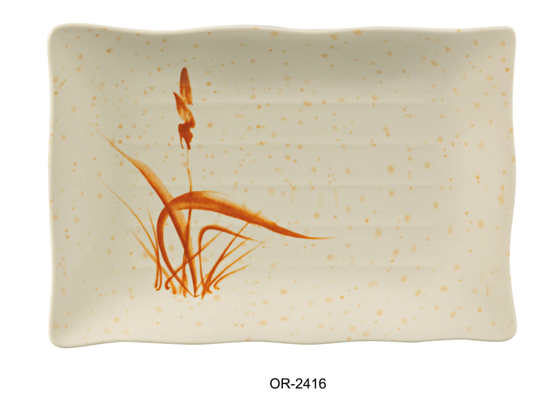 Yanco Orchis OR-2416 Rectangular Plate, Melamine, Pack of 12 (1 Dz)