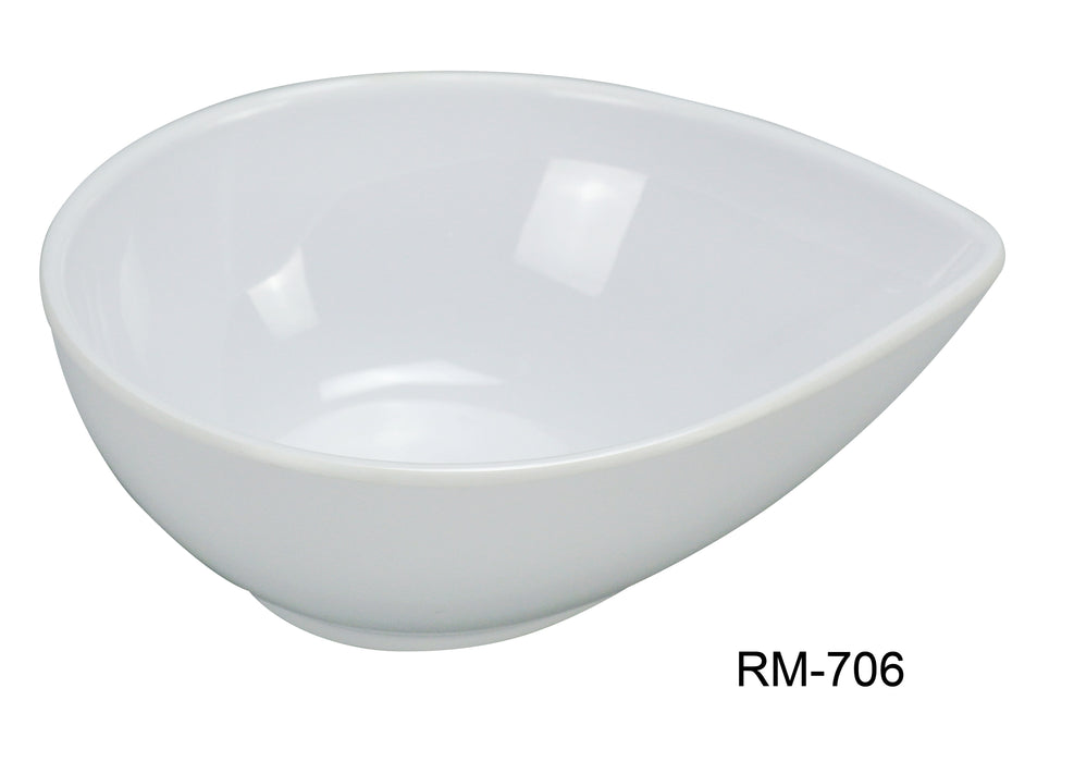 Yanco RM-706 Rome Water Drop Shape Dish, Melamine, Pack of 48 (4 Dz)