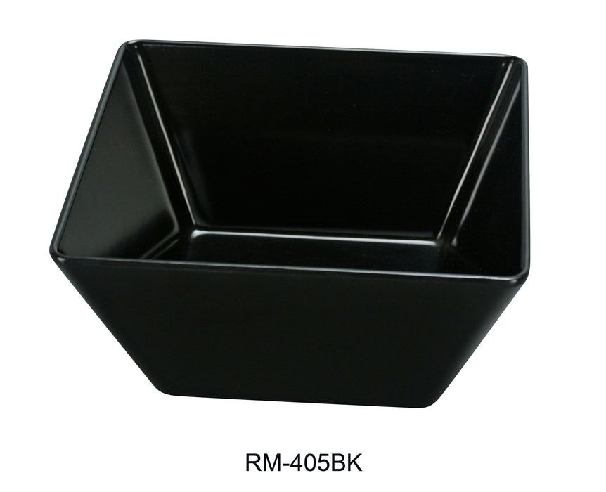 Yanco Rome RM-405BK Square Bowl, Melamine, Pack of 48 (4 Dz)