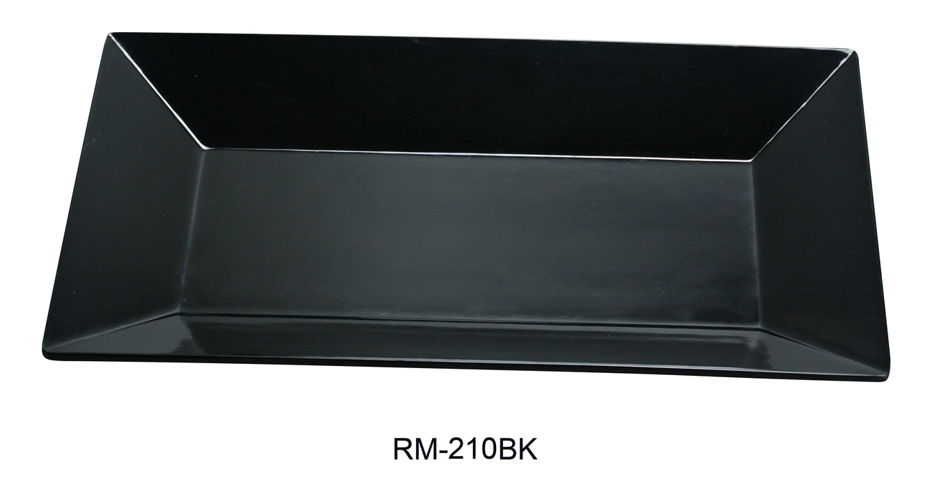 Yanco Rome RM-210BK Rectangular Plate, Melamine, Pack of 24 (2 Dz)