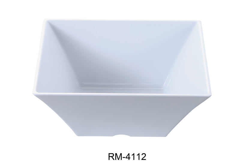 Yanco RM-4112 Rome 12" Square Bowl, Melamine, Pack of 6